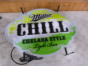 lot 9 image: Miller Chill Chelada Style Light Beer Lighted Sign