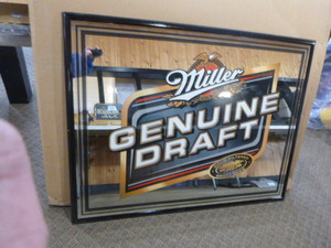 lot 22 image: Miller Genuine Draft Mirror Sign
