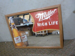 lot 27 image: Miller High Life Mirror Sign
