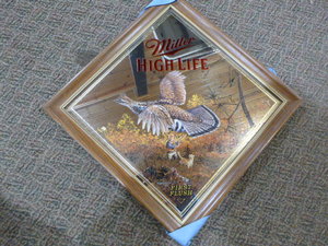 lot 37 image: Miller High Life First Flush Pheasant Framed Mirror Sign