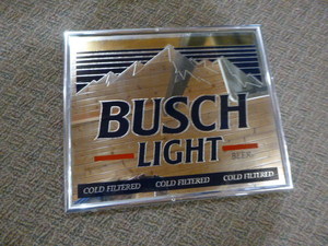 lot 38 image: Busch Light Framed Mirror Sign