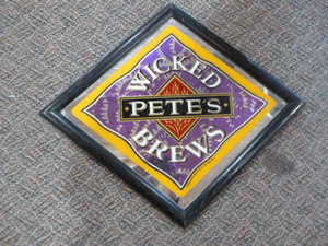 lot 43 image: Wicked Petes Brews Framed Sign