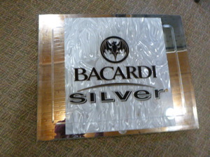 lot 44 image: Bacardi Silver Mirror Sign