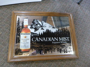 lot 47 image: Canadian Mist Framed Mirror Sign