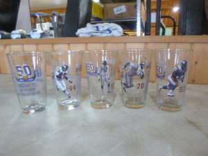 lot 54 image: 5 Miller Lite Cheers to 50 Years Of Greatness Beer Glasses