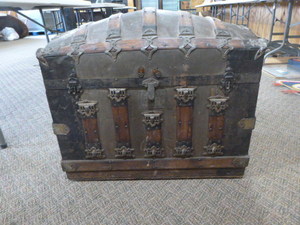lot 58 image: Antique Rounded Top Chest