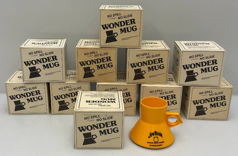 lot 110 image: Vintage (Jim Beam Imprinted)  Wonder Mugs In Original Boxes (NIB)