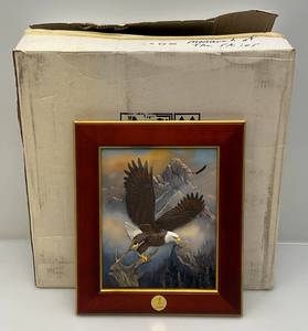 lot 15 image: The Franklin Mint (Monarch Of The Skies By Ted Blaylock) Framed In Original Box With COA
