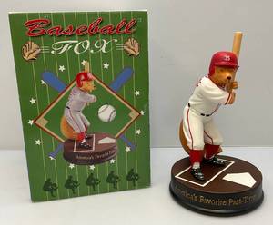 lot 18 image: Four Aces Jim Beam Collectors Club 35th Annual Convention St. Louis, Missouri Baseball Fox In Original Box (EMPTY)