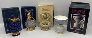 lot 21 image: Misc. Vintage Collectible Jim Beam Decanters In Original Boxes (EMPTY)