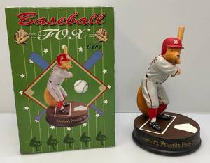 lot 29 image: Four Aces Jim Beam Collectors Club 35th Annual Convention St. Louis, Missouri Baseball Fox In Original Box (EMPTY)