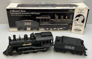 lot 37 image: Vintage Jim Beam Casey Jones Locomotive With Tender Collectble Decanter In Original Box (EMPTY)