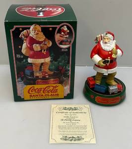 lot 48 image: Vintage Coca-Cola Santa Claus Die Cast Mechanical Bank (NIB)