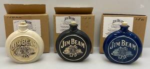 lot 58 image: Misc. Jim Beam 2015 Collectors Society Convention Crocks (NIB)