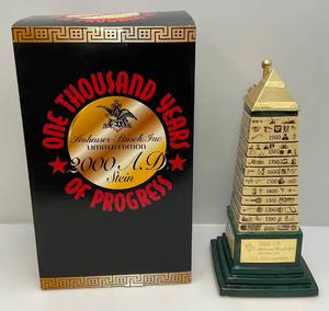 lot 65 image: Collectible Budweiser One Thousand Years Of Progress 2000 A.D. Stein (NIB)