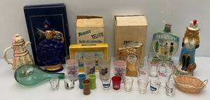 lot 90 image: Vintage Collectibles Including Jim Beam Decanters (EMPTY) , Cups & More