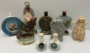 lot 94 image: Misc. BEAM Collectible Decanters (EMPTY) & More