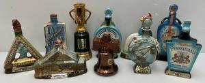 lot 101 image: Misc. BEAM Collectible Decanters (EMPTY) & More