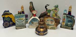 lot 126 image: Misc. BEAM Collectible Decanters (EMPTY) & More