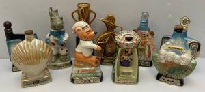 lot 137 image: Misc. BEAM Collectible Decanters (EMPTY) & More