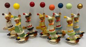 lot 139 image: Misc. Vintage BEAM Collectors Society Clown Fox Collectible Figurines