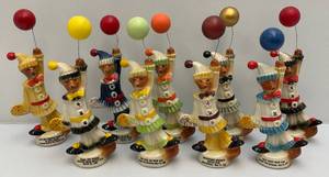 lot 140 image: Misc. Vintage BEAM Collectors Society Clown Fox Collectible Figurines