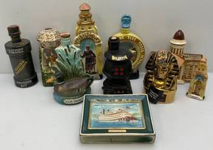 lot 148 image: Misc. BEAM Collectible Decanters (EMPTY) & More