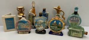 lot 149 image: Misc. BEAM Collectible Decanters (EMPTY) & More