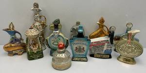 lot 153 image: Misc. BEAM Collectible Decanters (EMPTY) & More
