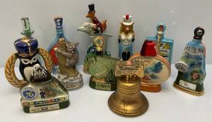 lot 154 image: Misc. BEAM Collectible Decanters (EMPTY) & More