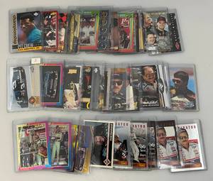 lot 174 image: Misc. NASCAR Trading Cards In Top Loader Protective Sleeves