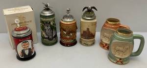 lot 186 image: Misc. Collectible Budweiser Beer Steins & More