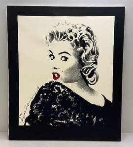 lot 190 image: 30 x 35 Marlyn Monroe Printed Canvas