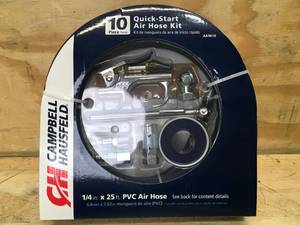 lot 52 image: Campbell Hausfeld 10 Piece Quick-Start Air Hose Kit Model # AA9610