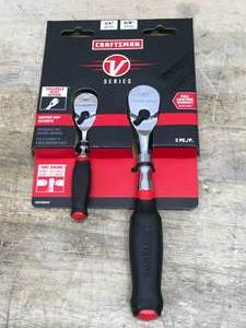 lot 56 image: Craftsman V Series 14 Drive and 38 Drive Comfort Grip Ratchets Model # CMMT86502V 01062512