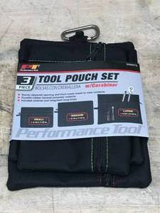 lot 90 image: Tool Pouch Set with Carabiner