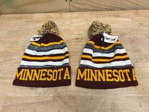 lot 73 image: Lot of 2- Minnesota Winter Pom Pom Hats ( Gophers colors)
