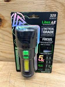 lot 77 image: LITEZ ALL Rechargeable 4 Mode Tactical Grade Hybrid Flashlight