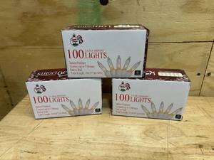 lot 141 image: SANTAS FOREST Lot of 3 Boxes of-  Ultra-Bright Lights- Clear