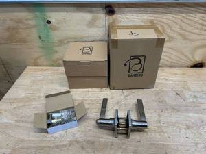 lot 101 image: BAMBERG Lot of 2 Cases of- Privacy Door Handles in Satin Nickel (3 per case)
