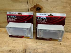 lot 166 image: HOPKINS Lot of 2- LED Porch Lights