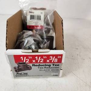 lot 7 image: New Proline Reducing Tee Black Iron 12 x 12 x 38 Qty 5