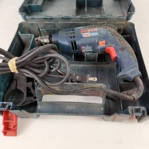 lot 15 image: Bosch 1191VSR Hammer Drill Corded Tested Works Case Good Condition