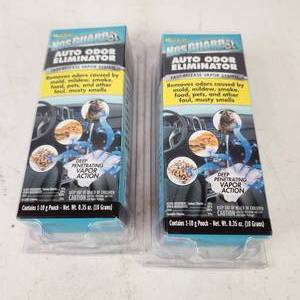 lot 21 image: Lot Of Two New Nosguard Auto Odor Eliminator Removes Odors Caused By Mold Mildew Smoke Food Pets And More
