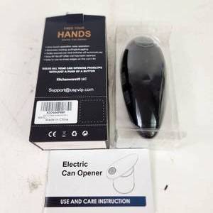 lot 58 image: Free Your Hands Electric Can Opener One Touch Operation NEW Black