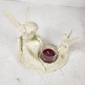 lot 64 image: Partylite P7627 Bisque Porcelain Candle Accessories Ariana Fairies Good Condition