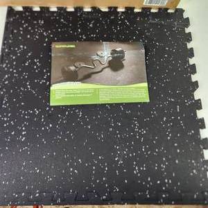 lot 83 image: Lot Of 12 SuperJare Interlocking WorkoutWeight 147 Mats Black Open Box Excellent Condition
