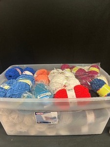 Tote of Chenille, Varsity, Macro,& Comfy Fleece Yarn