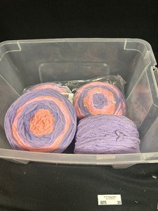 Assortment Bernat Baby Blanket Stripes Yarn with Tote
