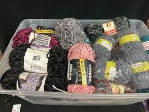 Large Assortment of Yarn with Tote